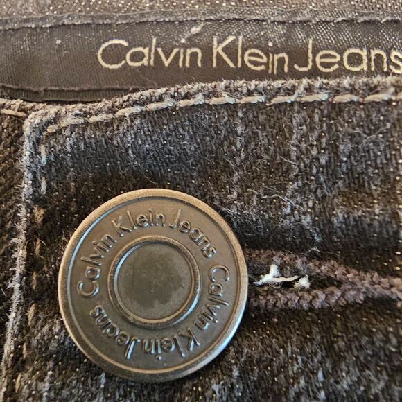 Calvin Klein Jeans Women’s Plus 18W x 33 Dark Wash Straight Leg Denim Stretch - Picture 4 of 11